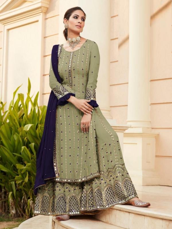 R Nazakat 9705 Designer Faux Georgette Embroidery Suit Collection